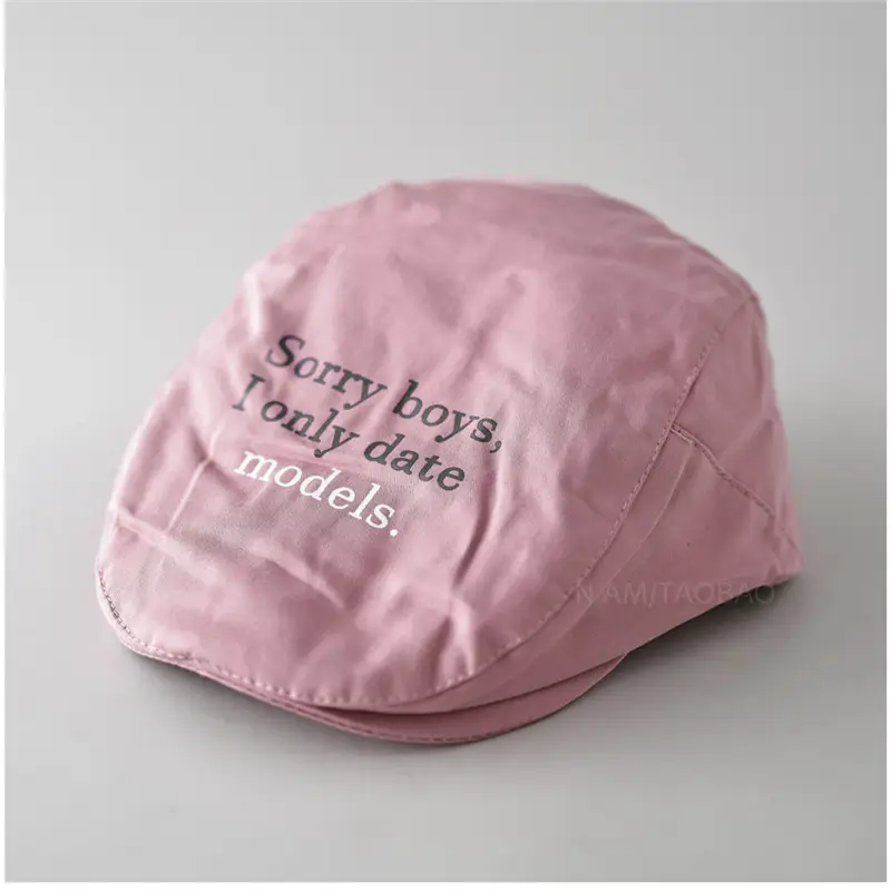 Spring Thin Retro Letter Print Cap Unisex