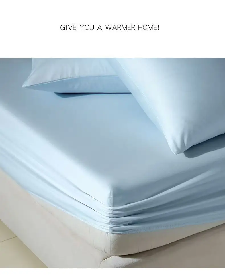 Summer ice silk bed hat one-piece mattress protector new solid color bed cover dust cover summer bed sheet three-piece set — feature 3