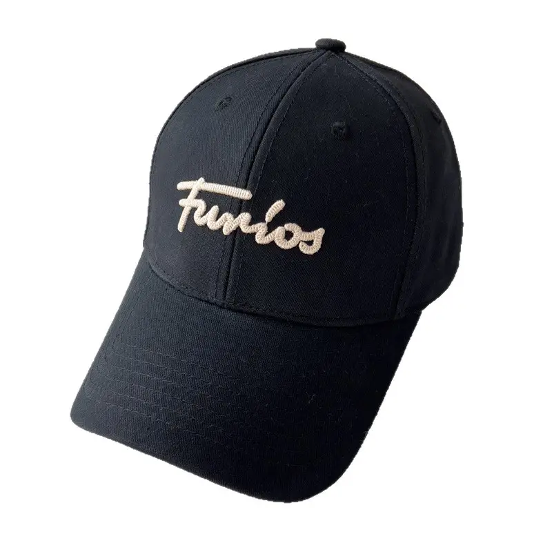 White Korean Baseball Cap with Embroidered Letter Design - Image 11