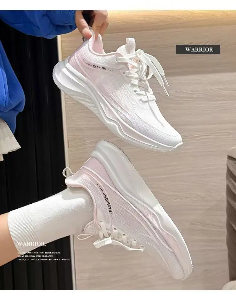 Cross-Border Fly-Knit Women's Shoes, Flat, Lightweight, Breathable Running Shoes, Women's Ins Trendy Student Casual Sports Shoes — feature 11