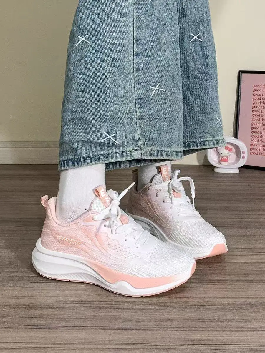Cross-Border Fly-Knit Women's Shoes, Korean Style Breathable Casual Shoes, Women's Low-Top Lace-Up Student Sports Running Shoes — feature 10