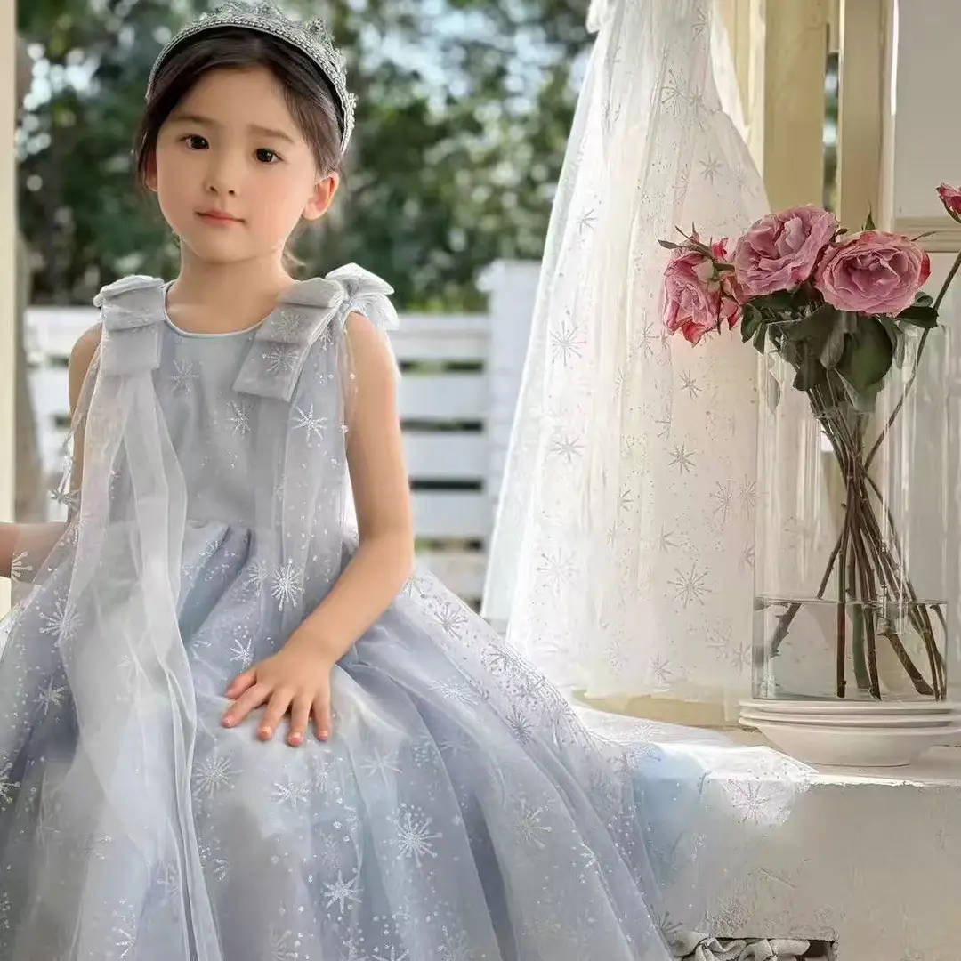 Original Aisha Aisha Ice Princess Girl Princess Dress Super Fairy Little Girl's Birthday Tutu Dress Children's Cape Summer — feature 1