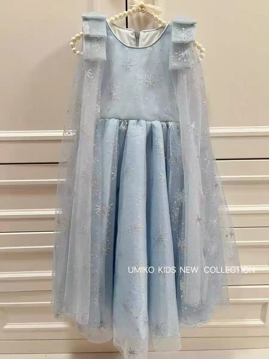 Original Aisha Aisha Ice Princess Girl Princess Dress Super Fairy Little Girl's Birthday Tutu Dress Children's Cape Summer — feature 11