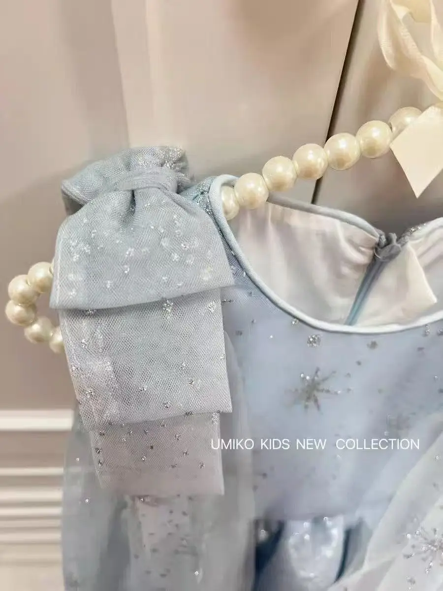 Original Aisha Aisha Ice Princess Girl Princess Dress Super Fairy Little Girl's Birthday Tutu Dress Children's Cape Summer — feature 12
