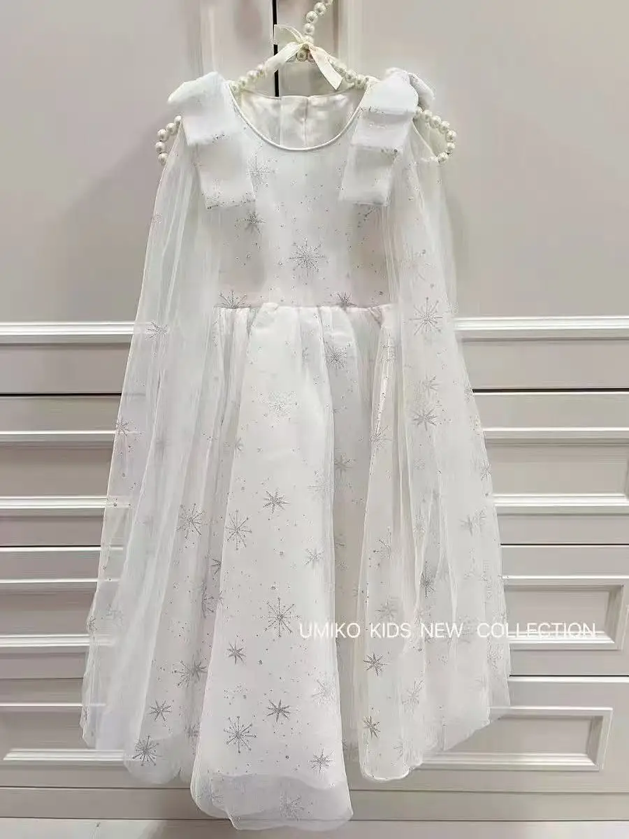 Original Aisha Aisha Ice Princess Girl Princess Dress Super Fairy Little Girl's Birthday Tutu Dress Children's Cape Summer — feature 14