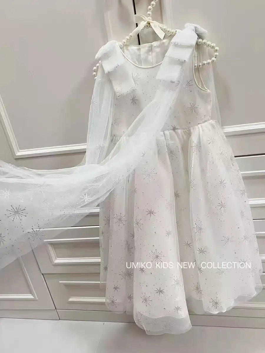 Original Aisha Aisha Ice Princess Girl Princess Dress Super Fairy Little Girl's Birthday Tutu Dress Children's Cape Summer — feature 15