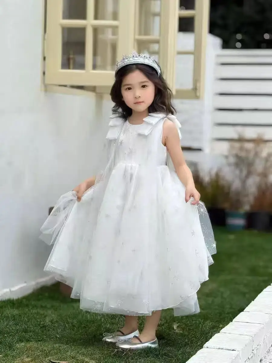 Original Aisha Aisha Ice Princess Girl Princess Dress Super Fairy Little Girl's Birthday Tutu Dress Children's Cape Summer — feature 21