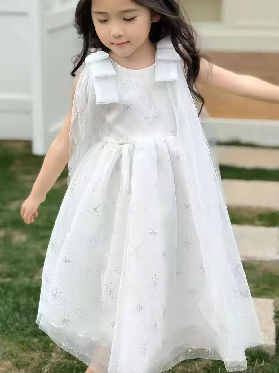 Original Aisha Aisha Ice Princess Girl Princess Dress Super Fairy Little Girl's Birthday Tutu Dress Children's Cape Summer — feature 23