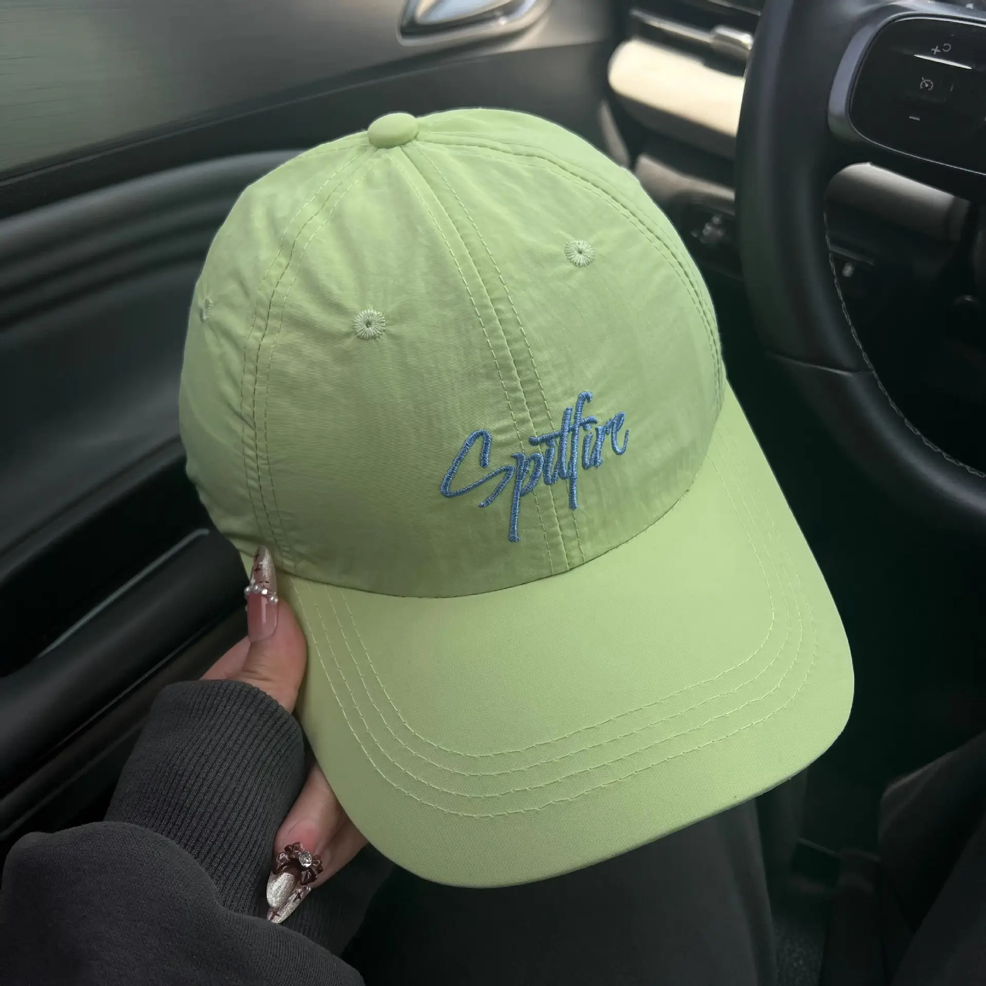 Women's Pink Embroidered Baseball Cap Spring Summer - Image 7