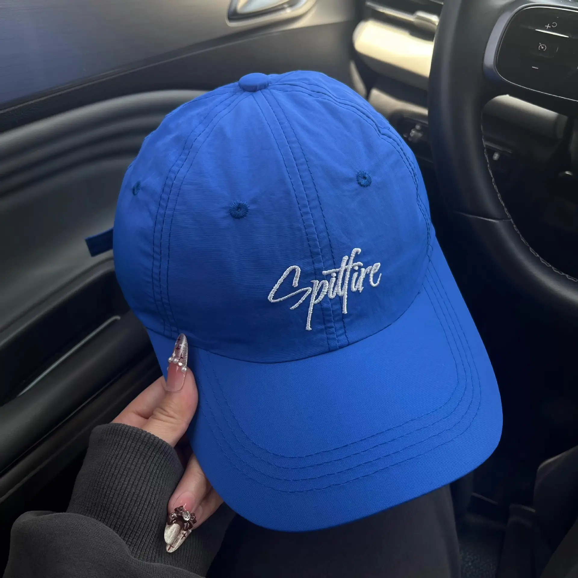 Women's Pink Embroidered Baseball Cap Spring Summer - Image 9