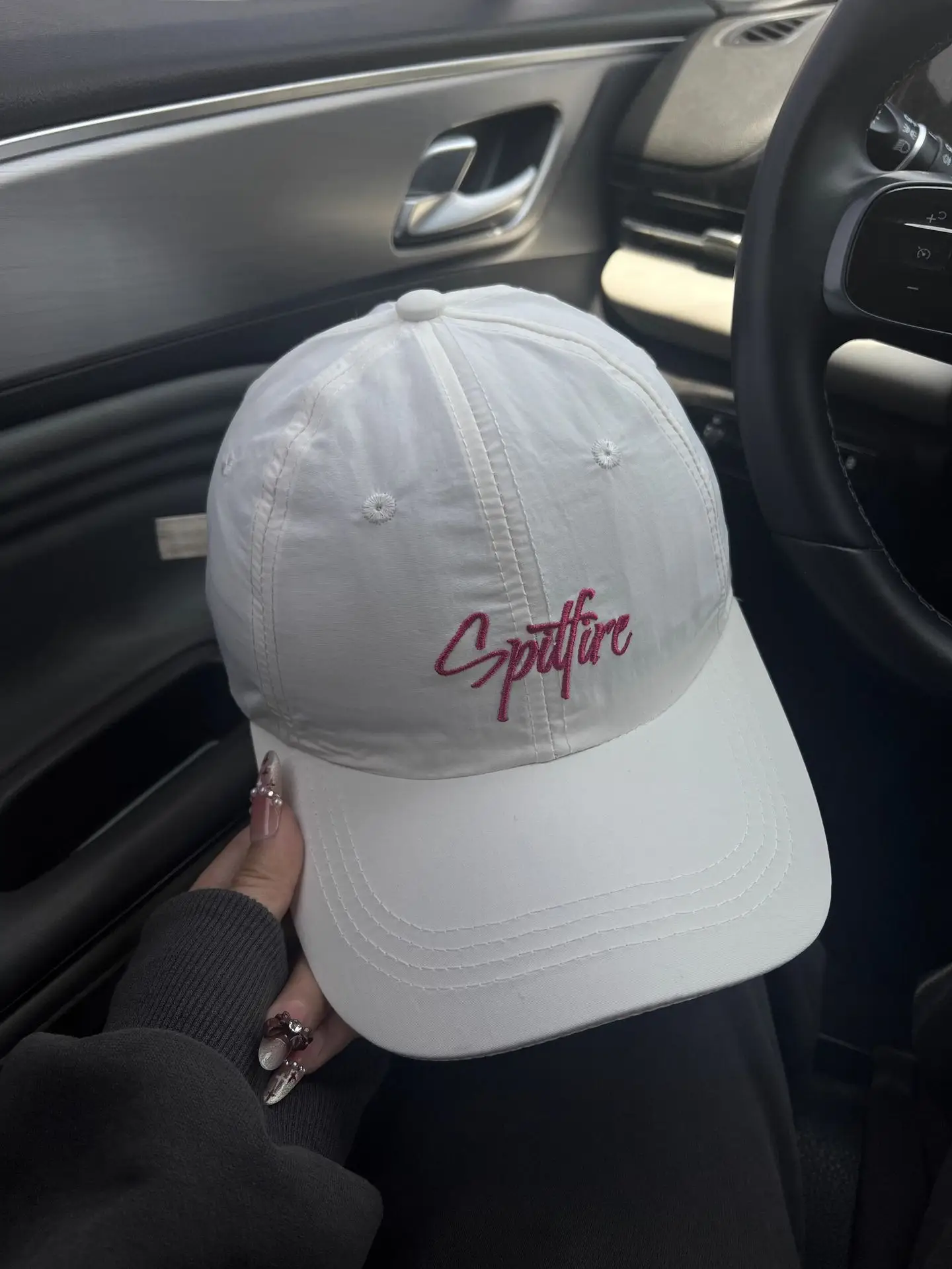 Women's Pink Embroidered Baseball Cap Spring Summer — feature 6