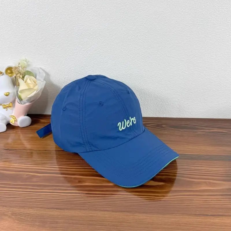 Women Baseball Cap Grey Red Letter Embroidered — feature 10
