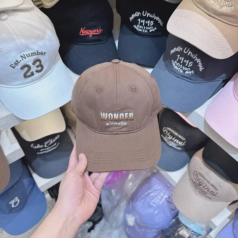 Women's Letter Embroidered Baseball Cap Brown 2025