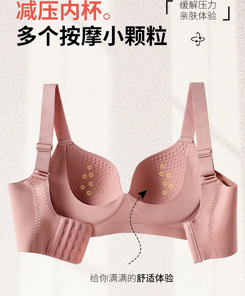 Seamless Plus Size Women's Adjustable Bra for Side Breast Collection, Thin Adjustable Anti-Sagging Bra for Large Busts to Appear Smaller — feature 8