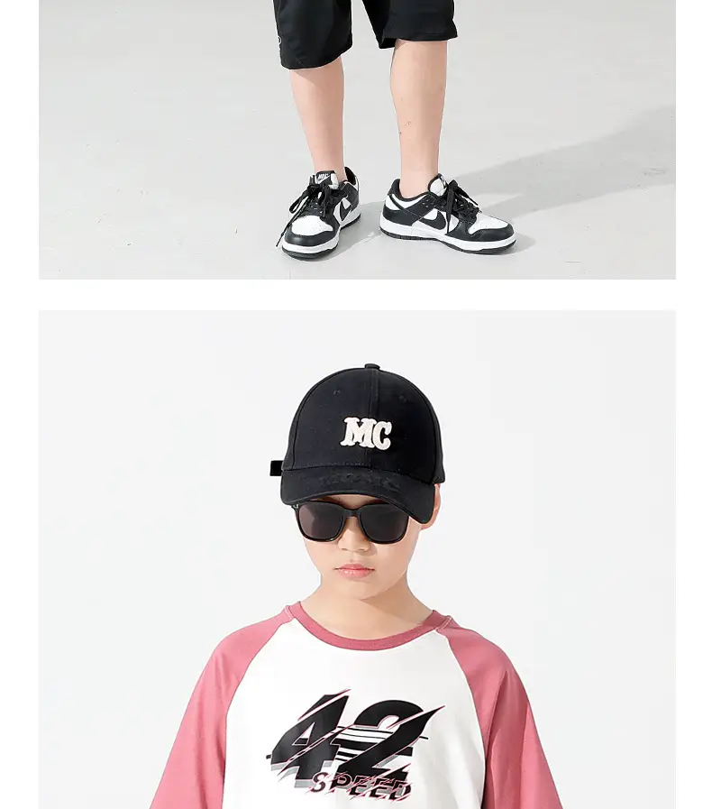 Kids Korean Style T-Shirt Set Pink White Maroon Pants — feature 10