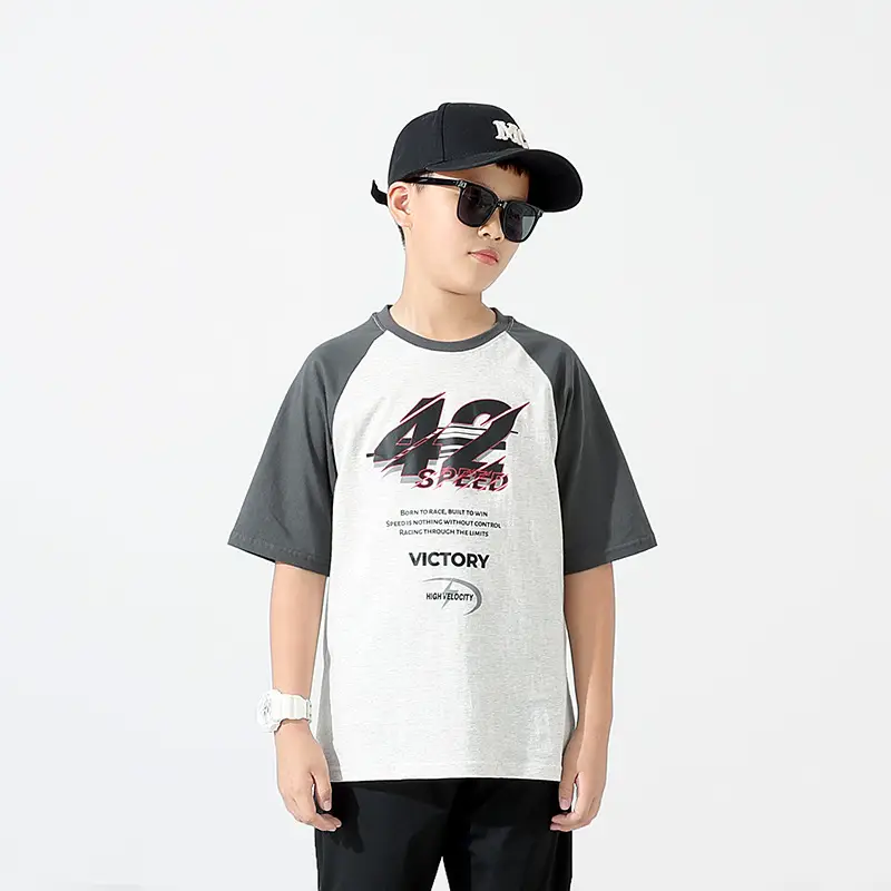 Kids Korean Style T-Shirt Set Pink White Maroon Pants - Image 2