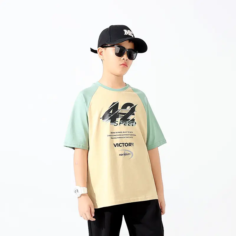 Kids Korean Style T-Shirt Set Pink White Maroon Pants - Image 3