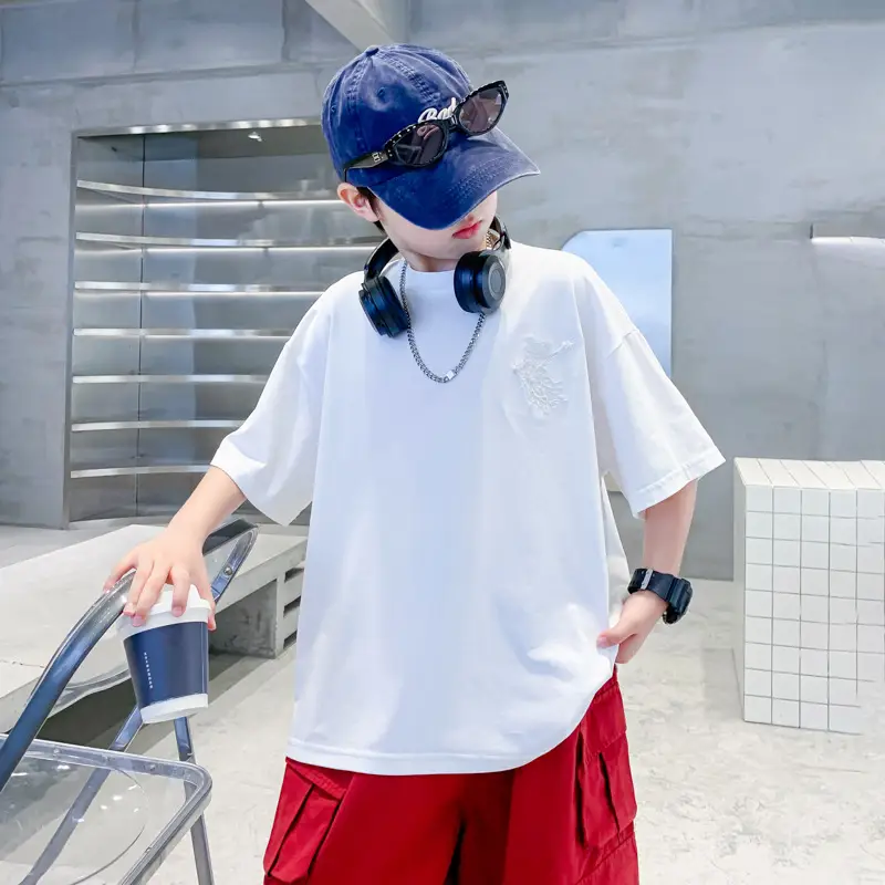 Boys White Ice-Feel Short Sleeve T-Shirt 2026 - Image 4