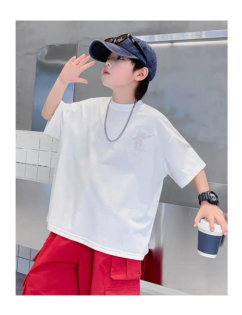 Boys White Ice-Feel Short Sleeve T-Shirt 2026 — feature 25