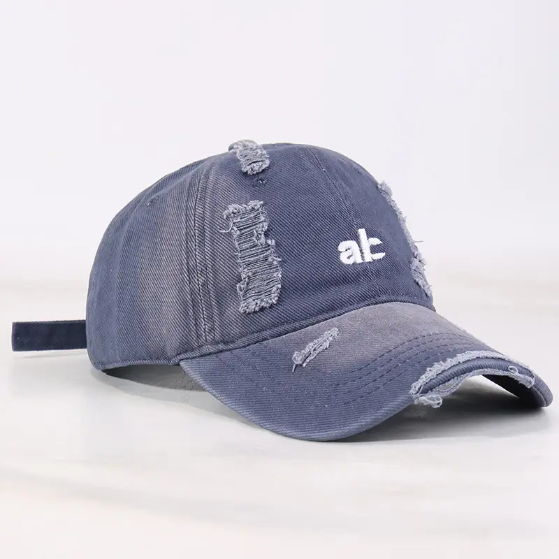Women's American-style Hole Old Hat with Letter Embroidery - Image 8