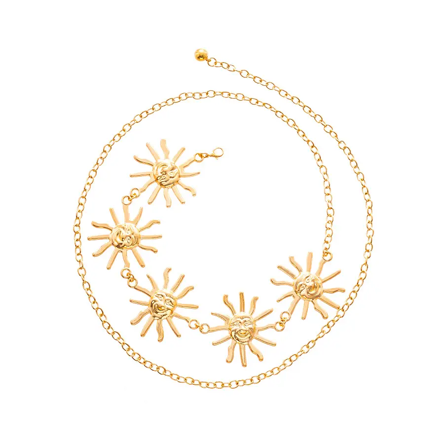 Retro Sun Chain for Women Gold Silver European Belt - Image 6