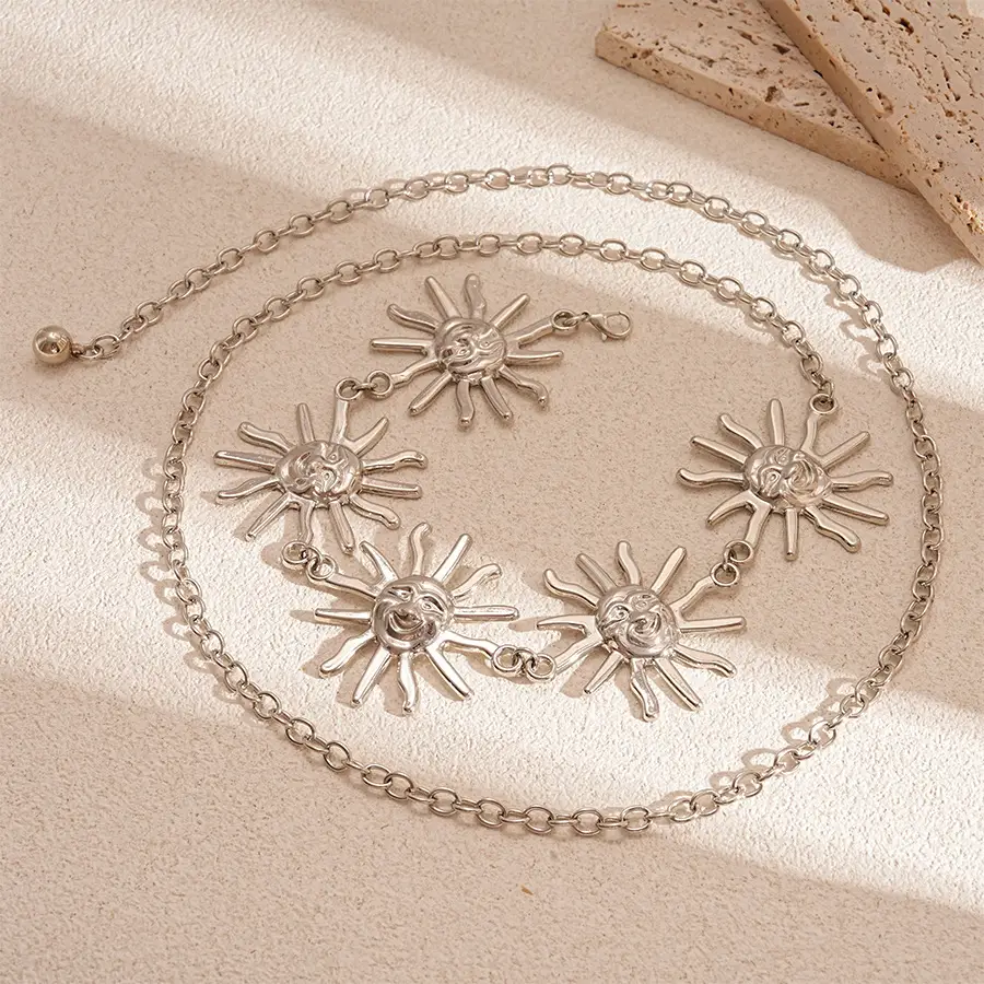 Retro Sun Chain for Women Gold Silver European Belt — feature 10