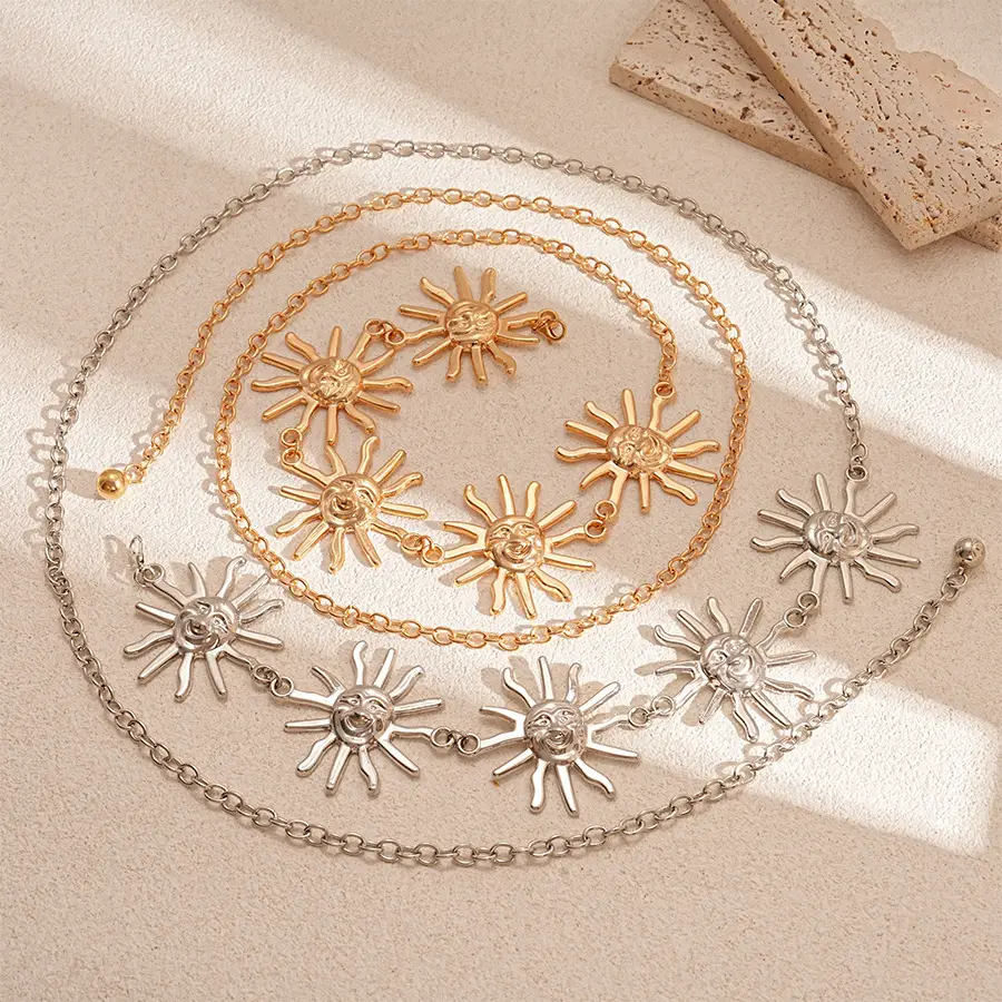Retro Sun Chain for Women Gold Silver European Belt — feature 6