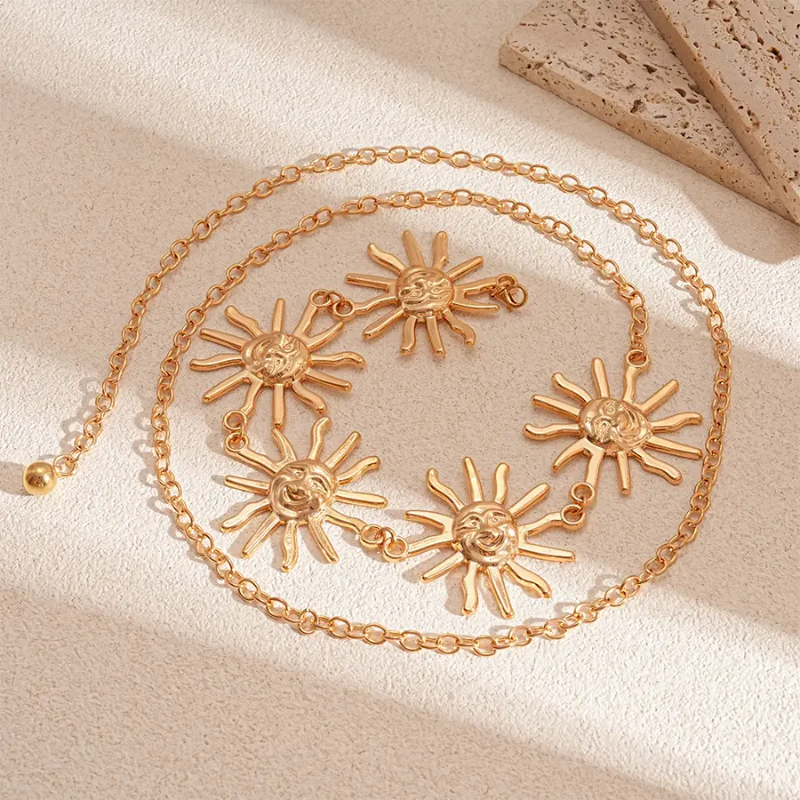 Retro Sun Chain for Women Gold Silver European Belt — feature 8