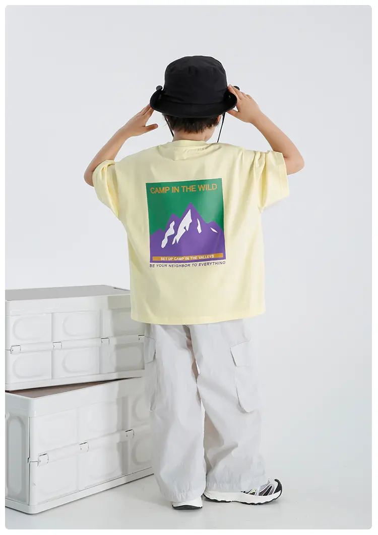Haima Boys Pure Cotton Yellow Printed T-Shirt — feature 17