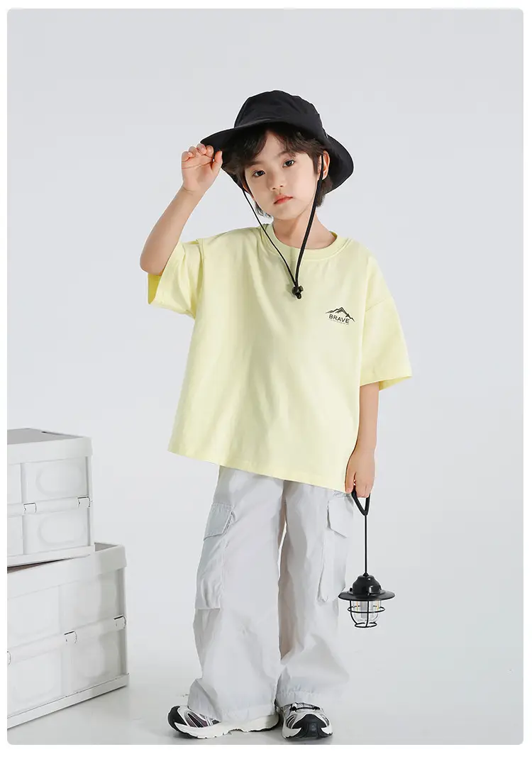 Haima Boys Pure Cotton Yellow Printed T-Shirt — feature 18
