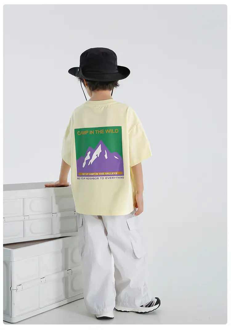 Haima Boys Pure Cotton Yellow Printed T-Shirt — feature 19