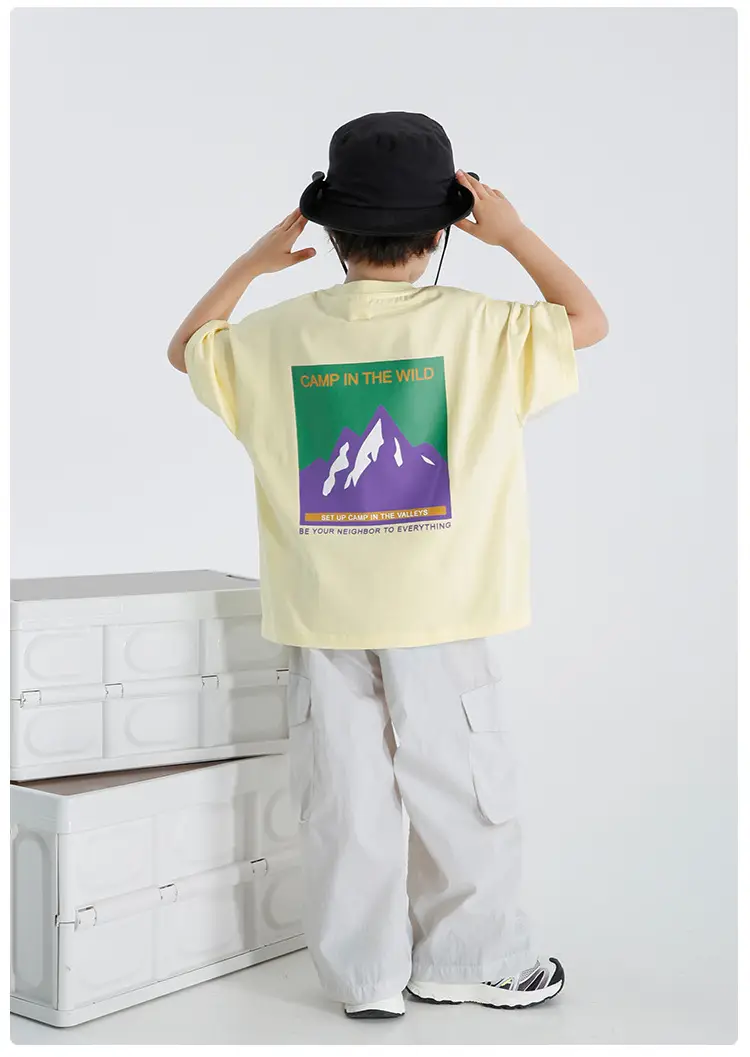 Haima Boys Pure Cotton Yellow Printed T-Shirt — feature 21