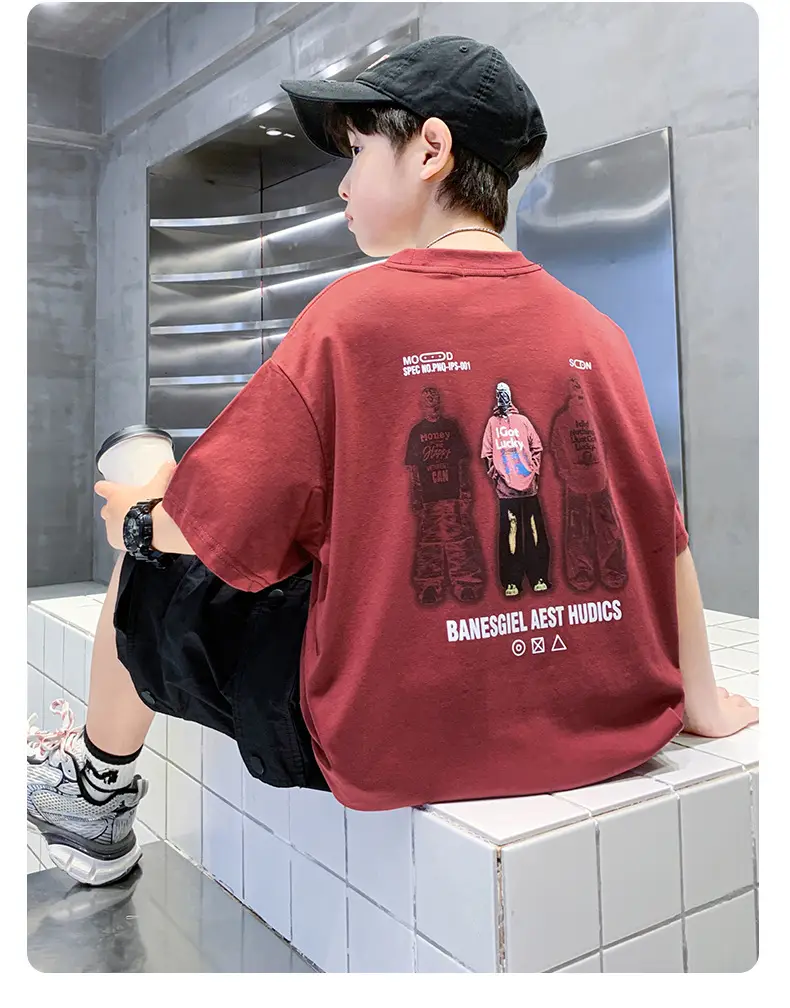Kids Boys Short Sleeve Cartoon T-Shirt White — feature 19
