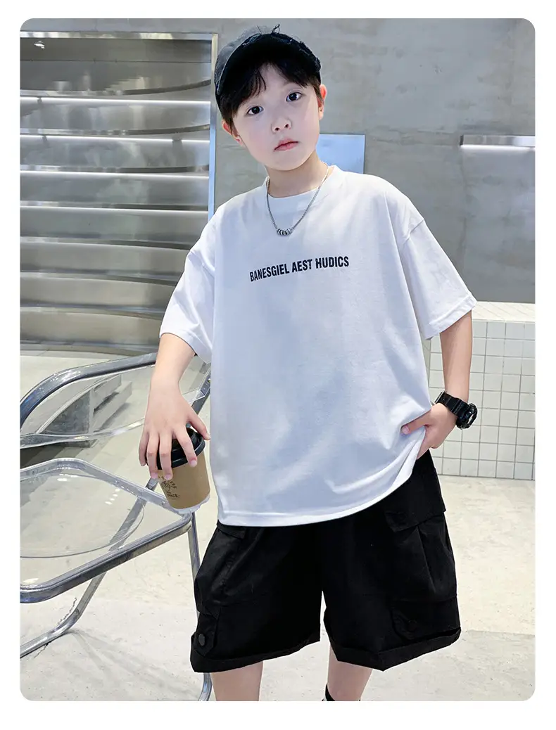 Kids Boys Short Sleeve Cartoon T-Shirt White — feature 23