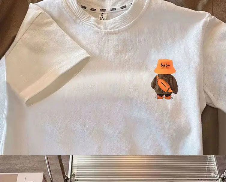 New Summer Cotton T-Strips for Boys Girls White Beige Black — feature 5