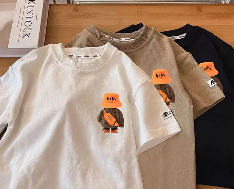 New Summer Cotton T-Strips for Boys Girls White Beige Black — feature 6