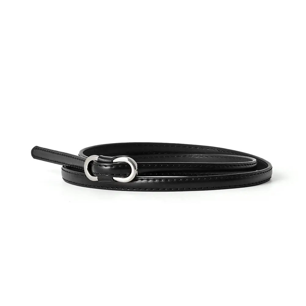 Genuine Leather Belt Set Black Brown White Adjustable Dangles