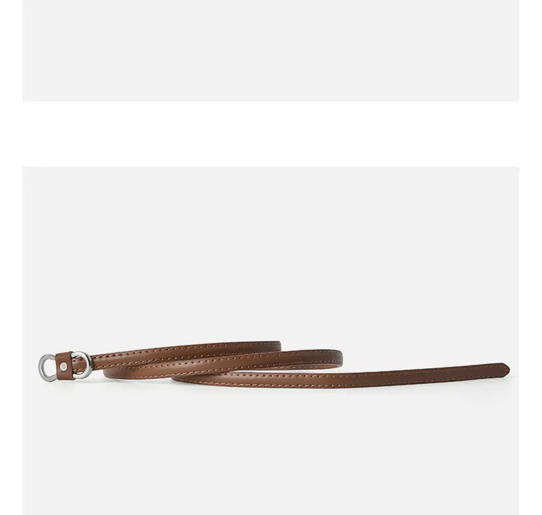 Genuine Leather Belt Set Black Brown White Adjustable Dangles — feature 11