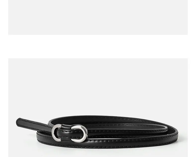 Genuine Leather Belt Set Black Brown White Adjustable Dangles — feature 12