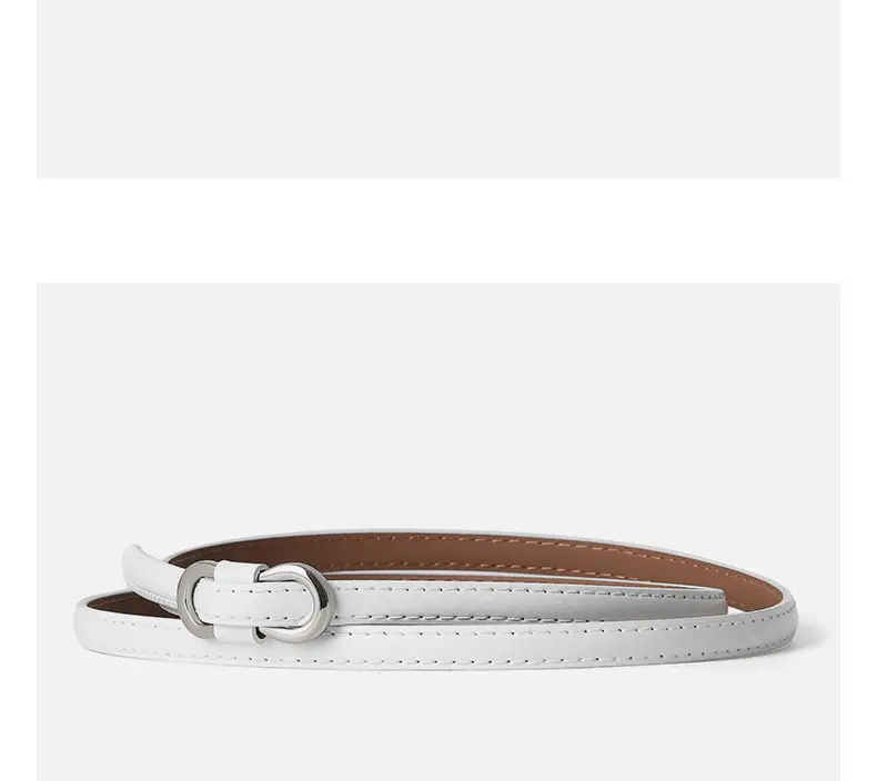 Genuine Leather Belt Set Black Brown White Adjustable Dangles — feature 13