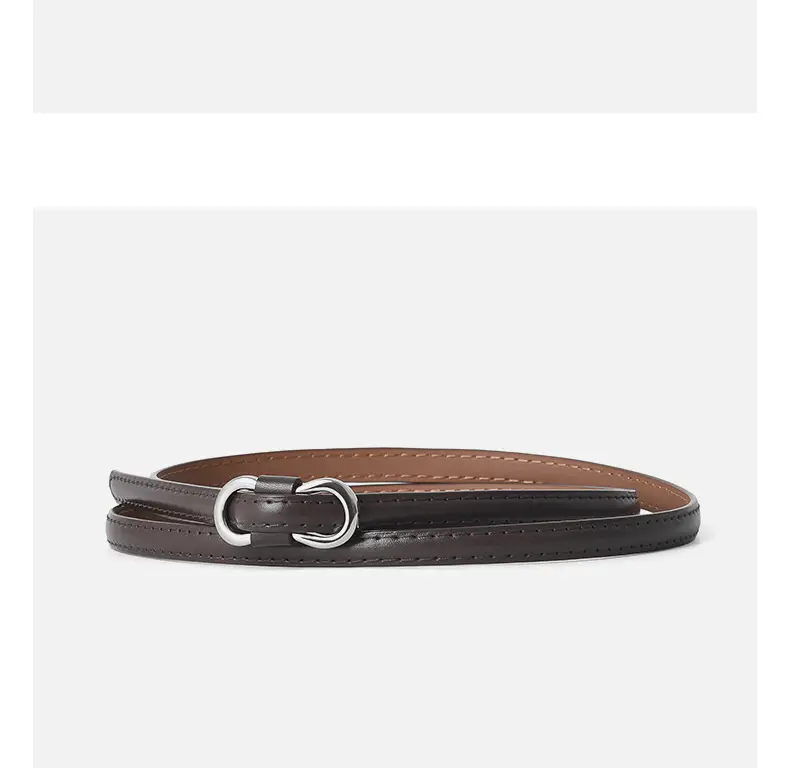 Genuine Leather Belt Set Black Brown White Adjustable Dangles — feature 14