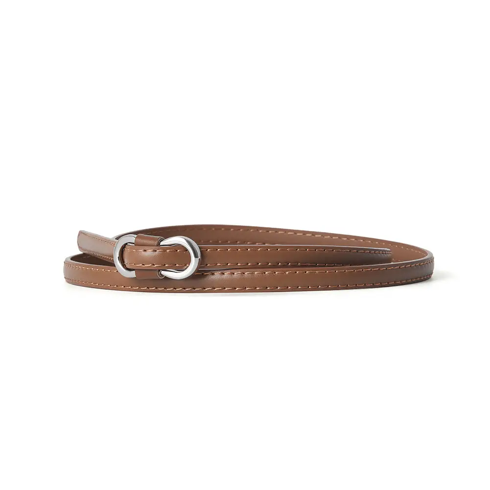 Genuine Leather Belt Set Black Brown White Adjustable Dangles