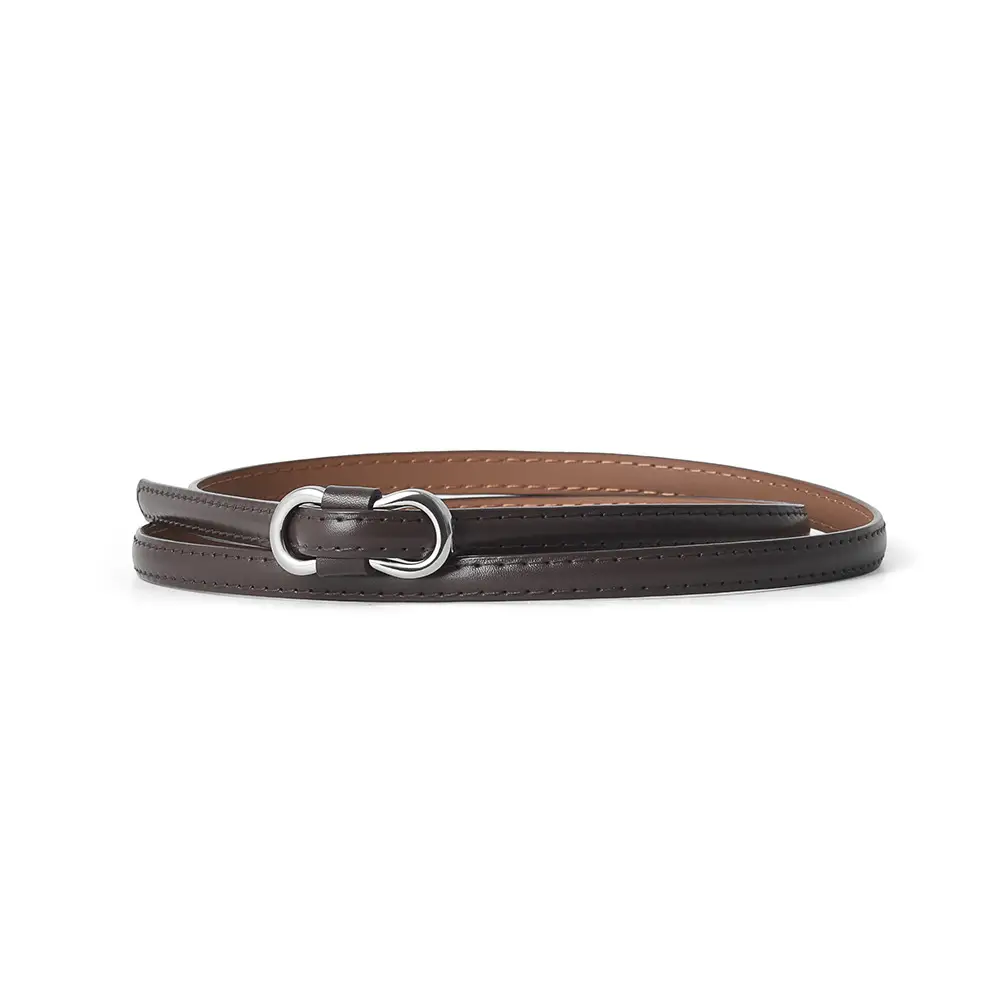 Genuine Leather Belt Set Black Brown White Adjustable Dangles