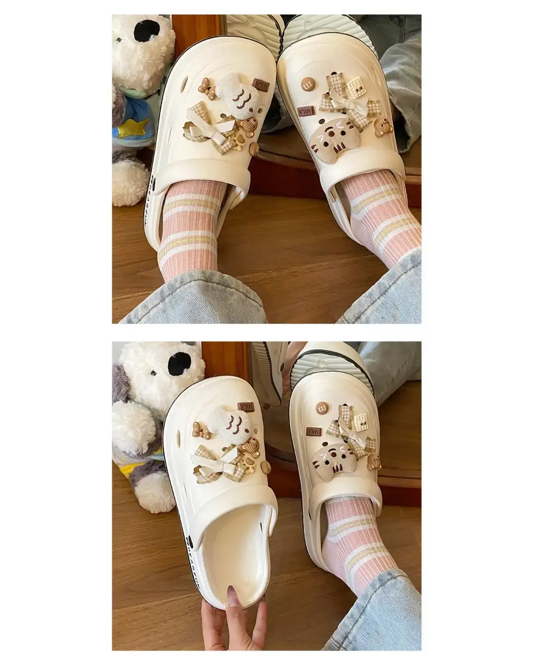 Eva Thick-Soled Clogs for Women, Summer Outer Wear, Non-Slip, Popular Cute Cat and Fish Toe-Toe Two-Wear Sandals — feature 11