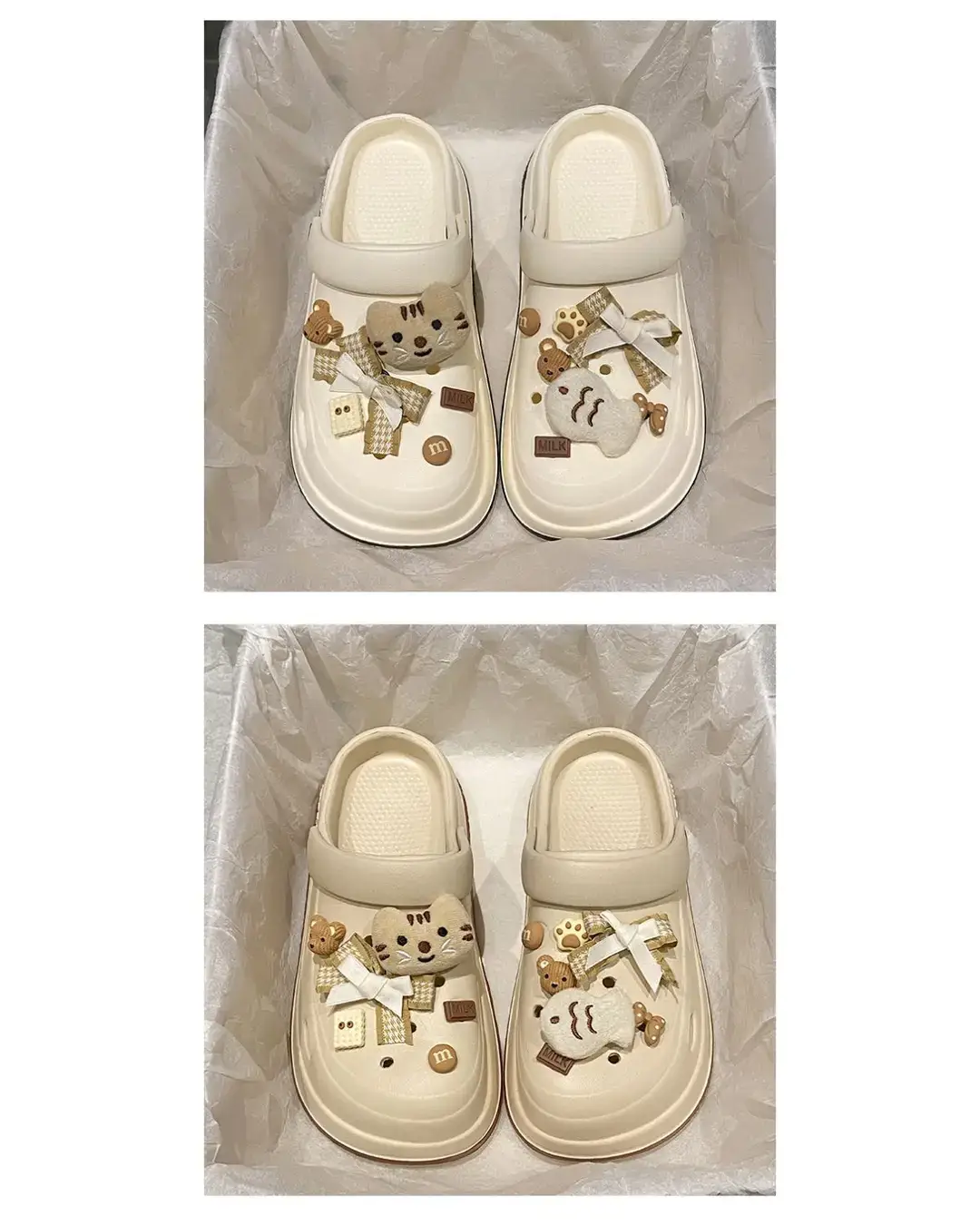 Eva Thick-Soled Clogs for Women, Summer Outer Wear, Non-Slip, Popular Cute Cat and Fish Toe-Toe Two-Wear Sandals — feature 20