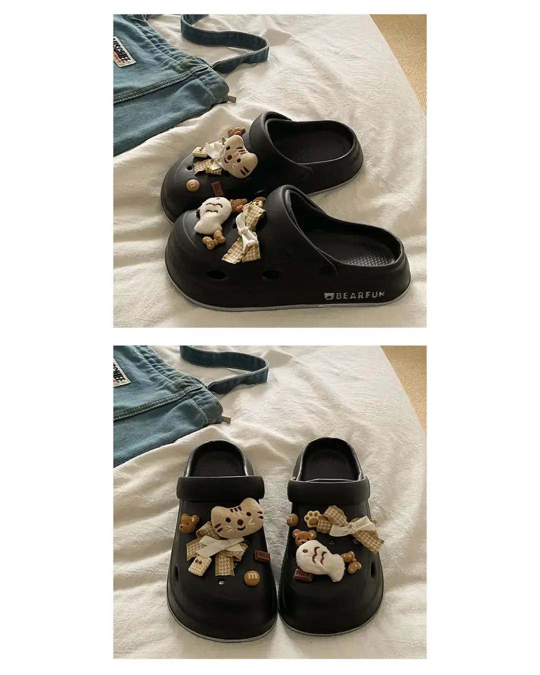 Eva Thick-Soled Clogs for Women, Summer Outer Wear, Non-Slip, Popular Cute Cat and Fish Toe-Toe Two-Wear Sandals — feature 21