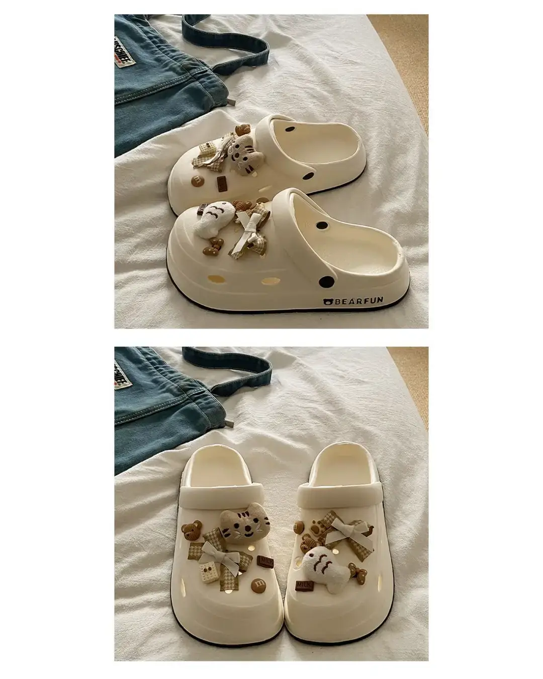 Eva Thick-Soled Clogs for Women, Summer Outer Wear, Non-Slip, Popular Cute Cat and Fish Toe-Toe Two-Wear Sandals — feature 22