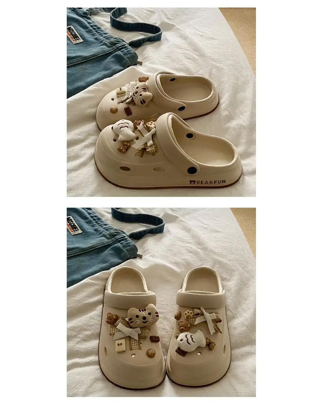 Eva Thick-Soled Clogs for Women, Summer Outer Wear, Non-Slip, Popular Cute Cat and Fish Toe-Toe Two-Wear Sandals — feature 23