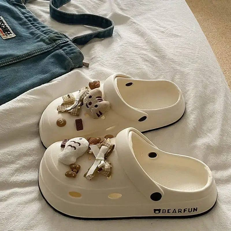 Eva Thick-Soled Clogs for Women, Summer Outer Wear, Non-Slip, Popular Cute Cat and Fish Toe-Toe Two-Wear Sandals — feature 27