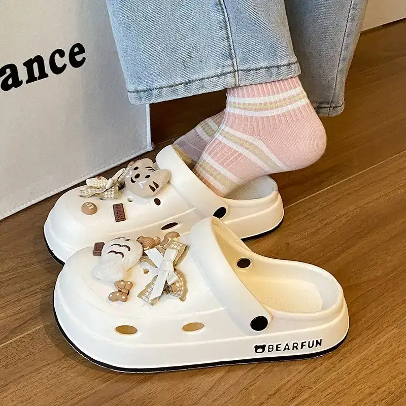 Eva Thick-Soled Clogs for Women, Summer Outer Wear, Non-Slip, Popular Cute Cat and Fish Toe-Toe Two-Wear Sandals — feature 43